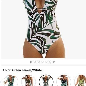 Swimming suit and cover up dress.